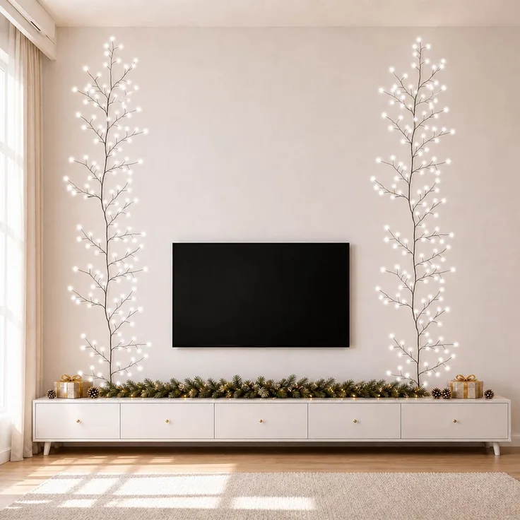 vidaXL LED-Weidenranke Weihnachtsdekoration 2 stk. Schwarz 270 cm 42055404