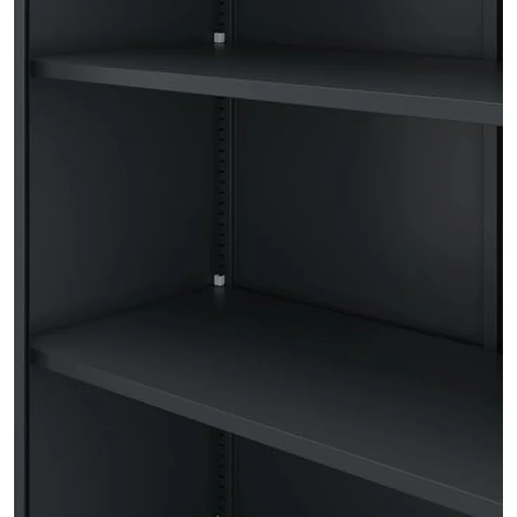 Jan Nowak Aktenschrank C001K Metallschrank Büroschrank Werkzeugschrank 3 Fachböden Stahlblech Flügeltüren Pulverbeschichtung 140 cm x 90 cm x 40 cm (Anthrazit) – Bild 5