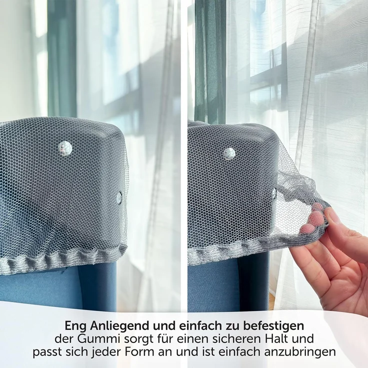 Zamboo Baby-Reisebett Universal - Grau, Insektenschutz / Mückennetz für Baby Reisebett Moskitonetz Babybetten – Bild 4