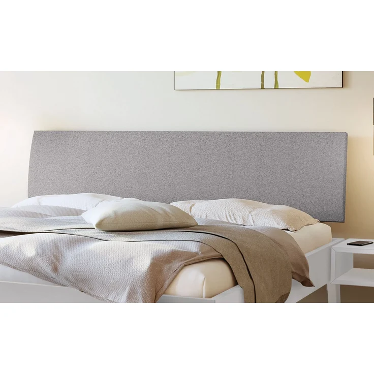 Hasena Polsterbett Lorenzo Weiß mit grauem Bezug Pace 160x200 cm, Komforthöhe 25 cm MDF weiss deckend – Trento – Bild 3