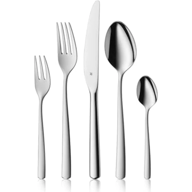 WMF Boston Besteck Set 12 Personen, Essbesteck 60 teilig, Monobloc-Messer, Cromargan Edelstahl poliert, glänzend, spülmaschinenfest – Bild 2