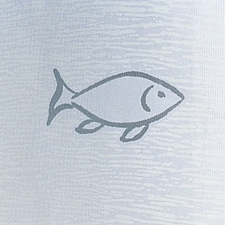 spirella Duschvorhang KOS Breite 180 cm, Premium Textil-Duschvorhang, 100% Polyester, Made in Europe, wasserabweisend, Anti-Schimmel-Effekt, waschbar 30°, Motiv "Fische", Farbe weiß-silber, mit besonderem Metallic-Effekt, Größe 180 x 200 cm
