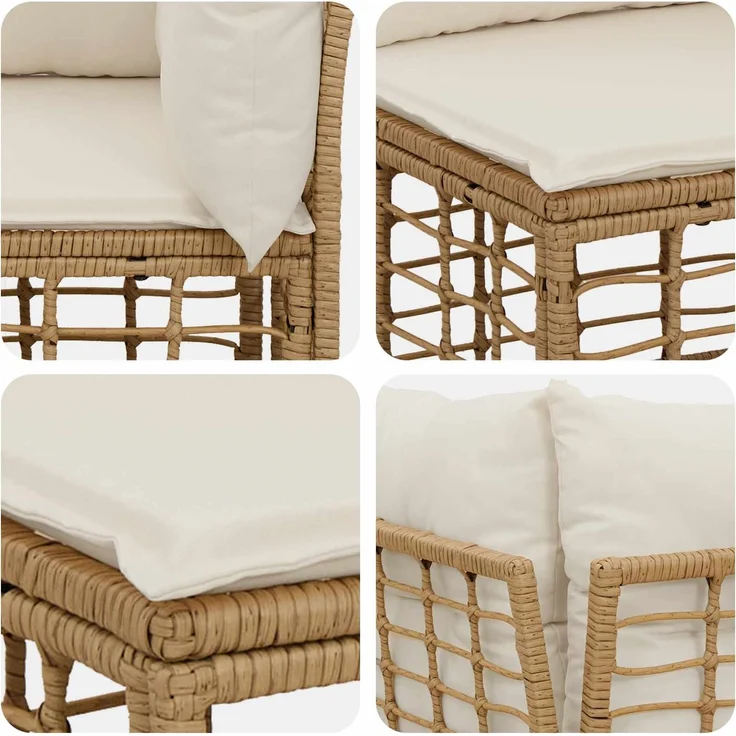 vidaXL Gartensofa-set Poly-Rattan 3437472 – Bild 5