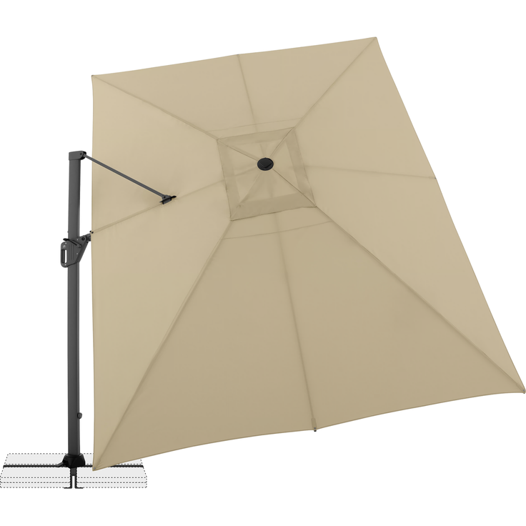 Doppler Sonnenschirm / Ampelschirm "LIFE 300 x 400 Side", sand, 300 x 400 cm – Bild 9