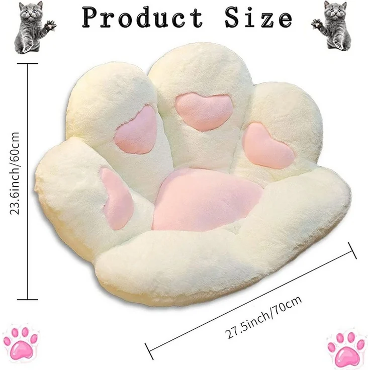 TUWENA Rückenkissen Niedliches Sitzkissen, Katzenpfoten, Faules Sofa in Katzenpfoten Form, Nap Kissen Spielzeug Geschenk Für Erwachsene Kinder – Bild 1