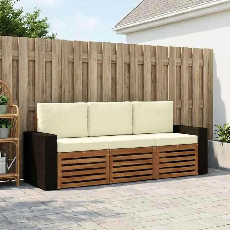 vidaXL Sofagarnituren 3 Stk. Massivholz Akazie 3383971