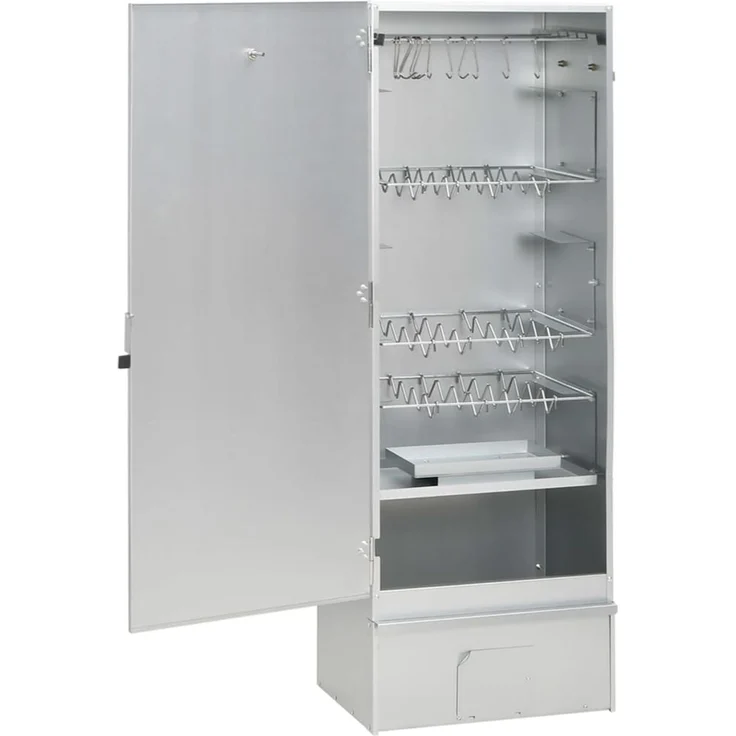 vidaXL Räucherofen mit Kaltrauchgenerator, Verzinkter Stahl, 44,5 x 29 x 110 cm, 18.7 kg, ohne Glasfenster – Bild 6