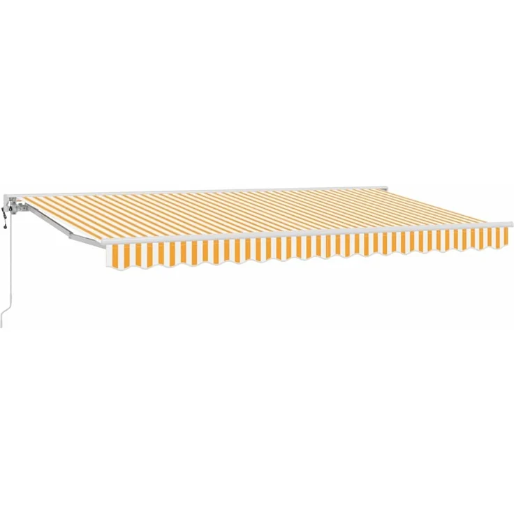 vidaXL Einziehbare Markise Gelb und Weiß 400 x 200 cm 3329788 – Bild 1