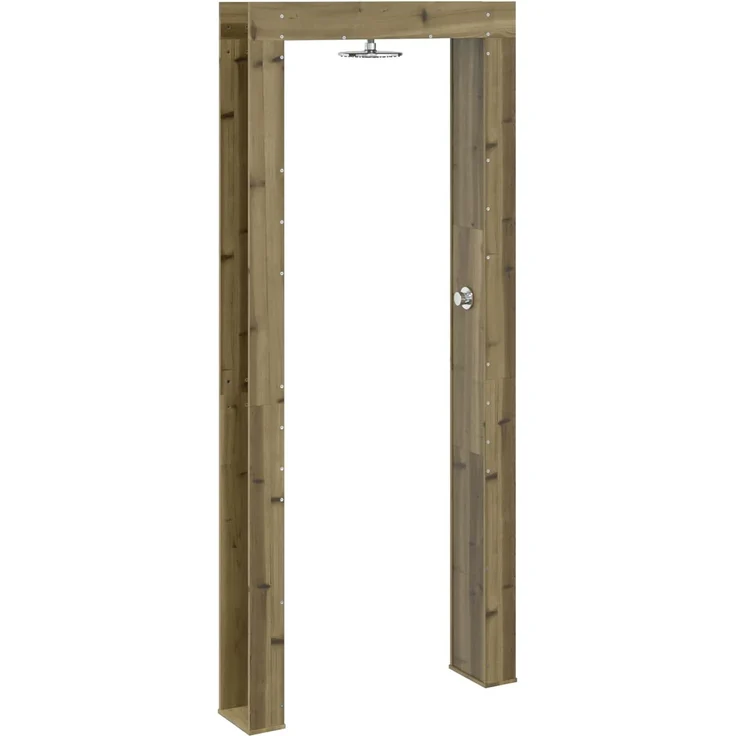 vidaXL Gartendusche 226 cm Imprägniertes Kiefernholz und Edelstahl 886339 – Bild 2