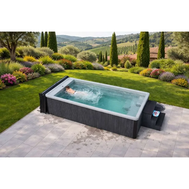 GardenAndPools Schwimmbad Kleo, hochwertige GFK-Poolschale, 476 × 225 × 120 cm