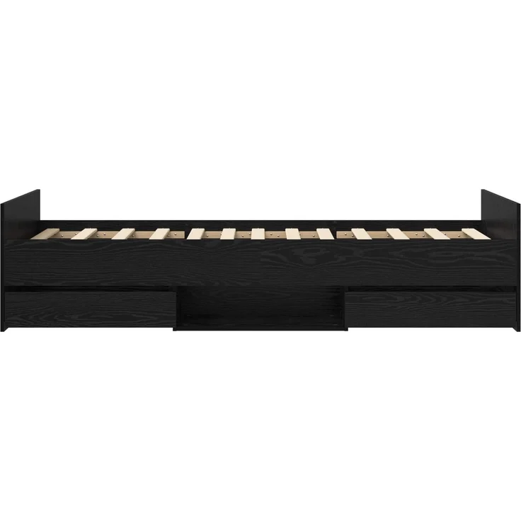 vidaXL Bettrahmen mit Schubladen Schwarze Eiche Holzwerkstoff 3429515 – Bild 5