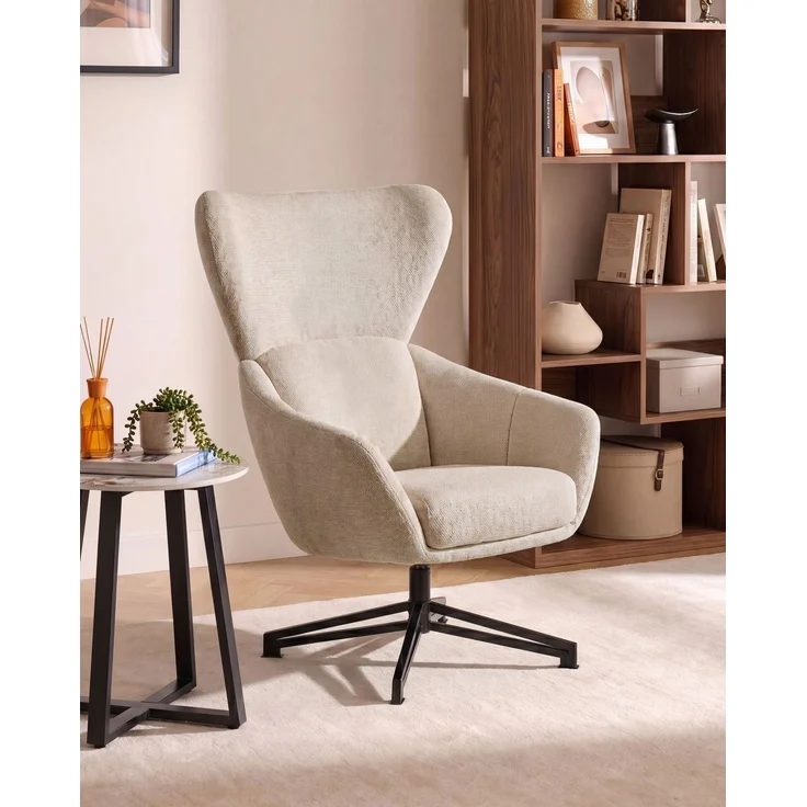 Drehsessel DALEN Stoff Hellbeige – Bild 3