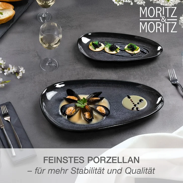 Moritz & Moritz VIDA Servierteller 2 tlg. blau – Bild 4