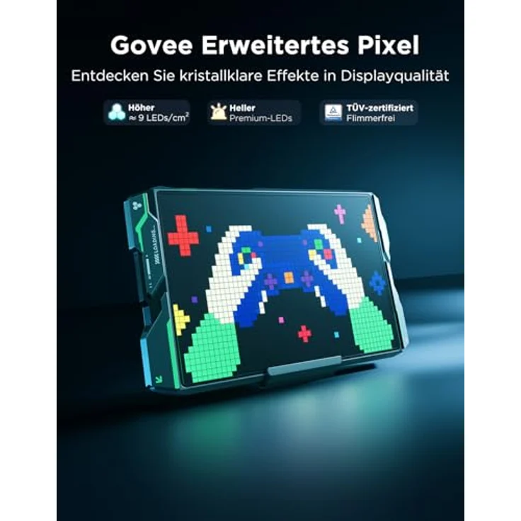 Govee Pixel Licht Gaming Rechteck, 52x32 RGBIC Pixel Art LED Panel mit 150 Szenenmodi, 10 Musikmodi und AI-Unterstützung für Alexa und Google Assistant – Bild 2