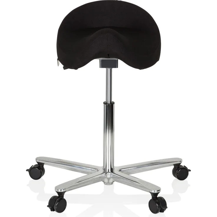 hjh OFFICE Arbeitsstuhl Arbeitshocker MOVE-TEC 3D PRO I Stoff Schwarz