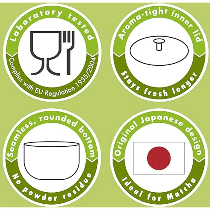 Goodwei Teedose Chazutsu Matcha Teedose aus Metall: japanisches Design, blau, Weißblech, (3-tlg) – Bild 2