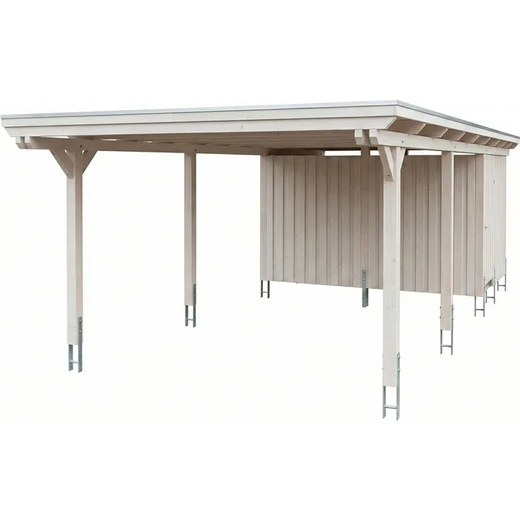 Skan Holz Emsland | Holz Carport mit Schuppen |