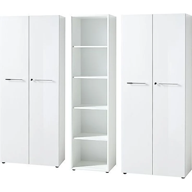 GERMANIA Bürokombination MONTERIA BHT 240x196x37 cm weiß Komplett-Büro Büro – Bild 1