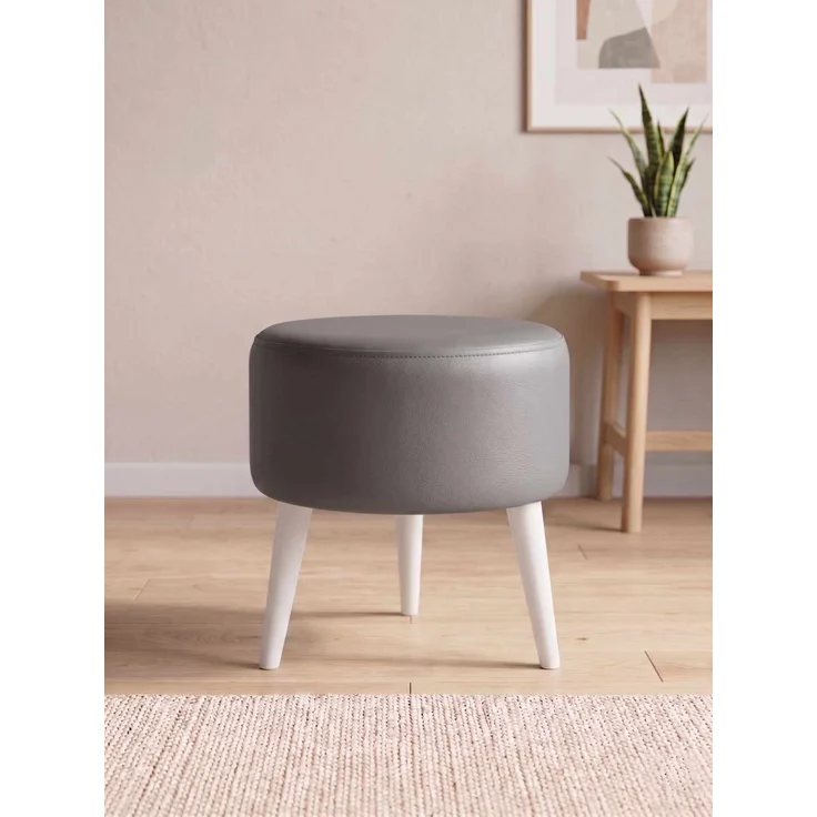 Hanah Home 'Az-Ovl-01-Byz - Grey' Pouffe, Grau, 40 x 42 x 40 cm – Bild 1