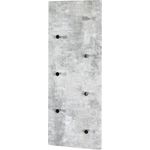 Garderobenhaken >Big Eddy< in Betonoptik-chrom aus Stahl, MDF - 80x30x6 (BxHxT)