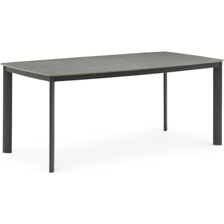 IDIMEX Tavolo Gartentisch, anthrazit, rechteckig, 180x75x90 cm, Sintersteinplatte, für bis zu 8 Personen, wetterfest und pflegeleicht