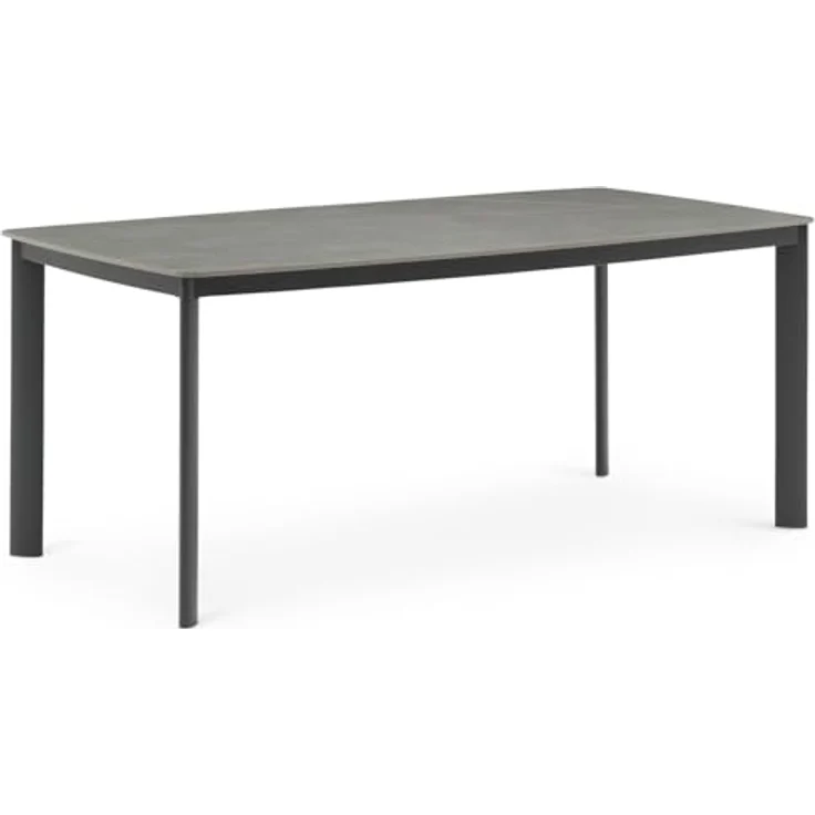 IDIMEX Tavolo Gartentisch, anthrazit, rechteckig, 180x75x90 cm, Sintersteinplatte, für bis zu 8 Personen, wetterfest und pflegeleicht – Bild 1