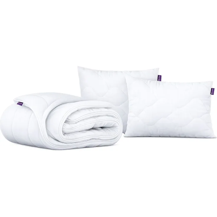 Anti-Stress Bettdecken-Set CALIMA 160 x 200 – Ganzjahresdecke mit Carbonfasern, 2x Kissen 40 x 80, Waschbar 40°C, Allergikergeeignet