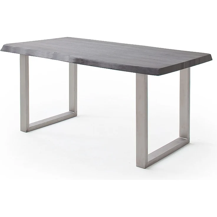 Baumkantentisch >Calabria< in Akazie grau lackiert - 220x79,5x100 (BxHxT) – Bild 2