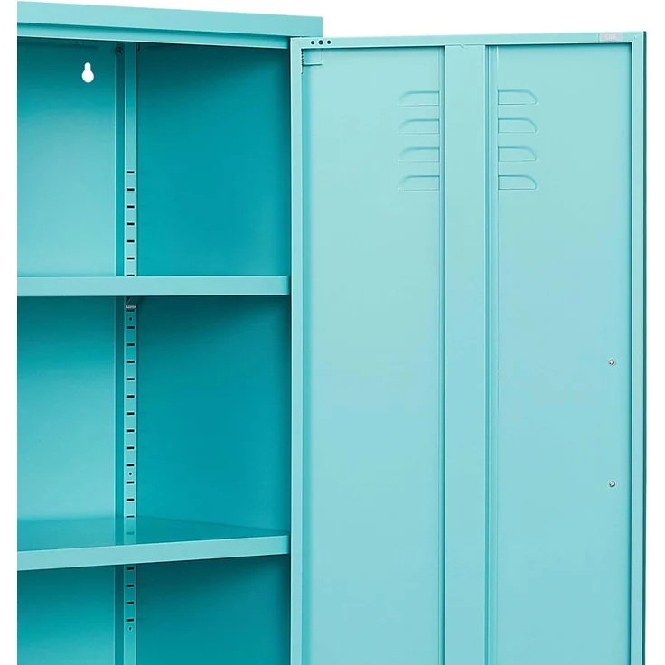 Makika Aktenschrank / Büroschrank 80x35x102cm Industrial Möbel in Hellblau – Bild 8
