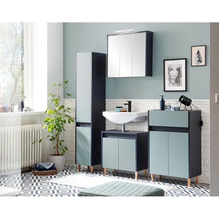 Schildmeyer Unterschrank Lovis, Holzwerkstoff, Nachtblau/Taubenblau, Breit – Bild 5