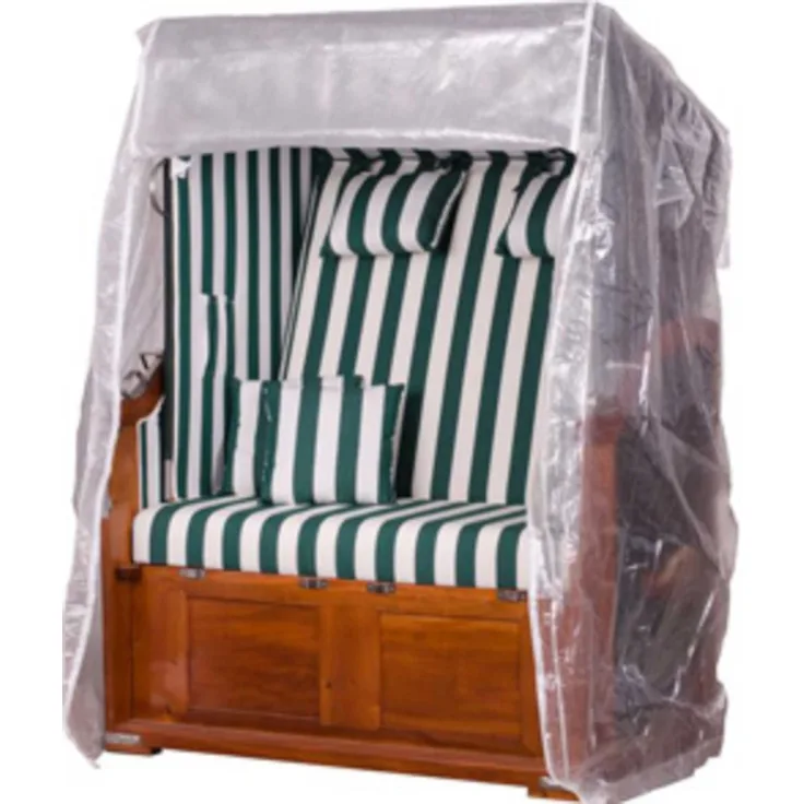 Strandkorb Schutzhülle - bene living - Basic PVC Zweisitzer Größe L transparent