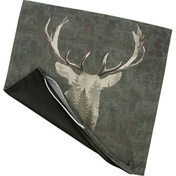 Kissenhülle "Waldhirsch" Kissenbezug Dekokissen Kissen Hülle Motiv Deko – Bild 4