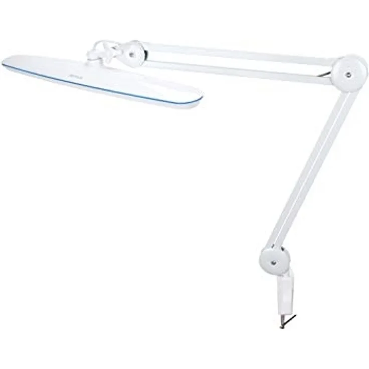 Semplix LED Arbeitslampe Tischlampe weiß (117 LED/ dimmbar/ Tischklemme)