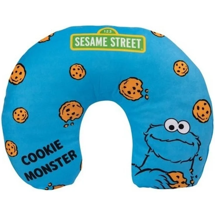 United Labels® Dekokissen Sesamstraße - Reisekissen Nackenhörnchen Krümelmonster – Bild 3
