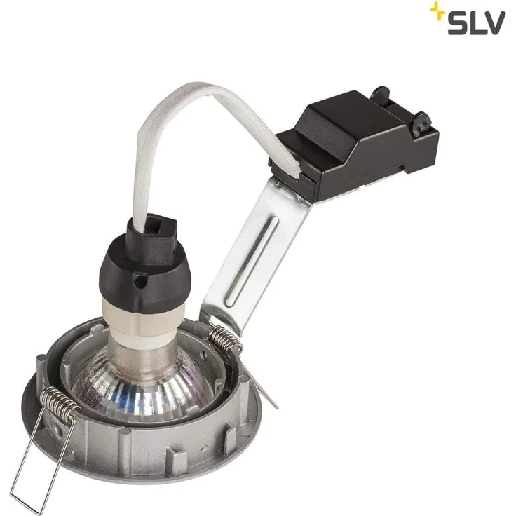 SLV No. 1000721 PIKA QPAR51 Deckeneinbauleuchte schwenkbar silbergrau max. 50W