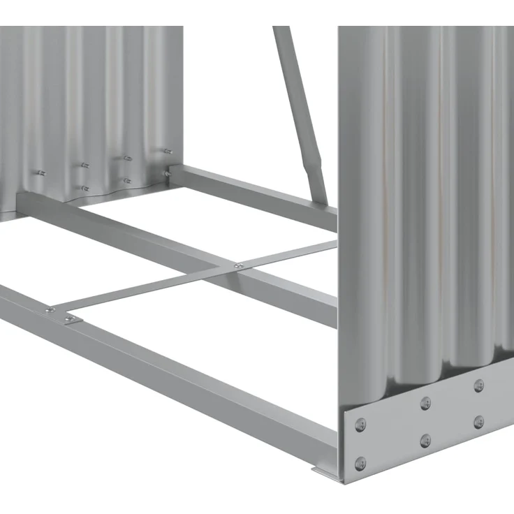 vidaXL Kaminholzunterstand Hellgrau 80x45x190 cm Verzinkter Stahl 364550 – Bild 6