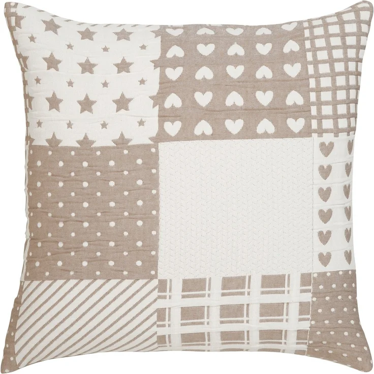Lüttenhütt Kissenbezüge Gretje, (2 Stück), für Kinder, 50x50 cm, mit Reißverschluss, Baumwollmischung, Patchwork – Bild 3