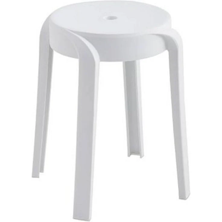 HOME DELUXE Hocker stapelbar NIVO – Weiß, 2er Set – Bild 4