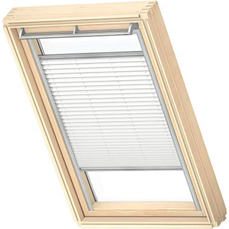 Velux Dachfensterplissee FHL S08 1016S, manuell, Farbe Weiß - 1016S, Aluminium Schiene, stufenlos positionierbar