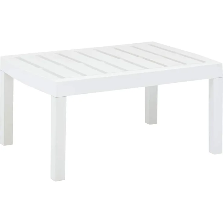 Gartentisch, Balkontisch, Beistelltisch Weiß 78x55x38 cm Kunststoff