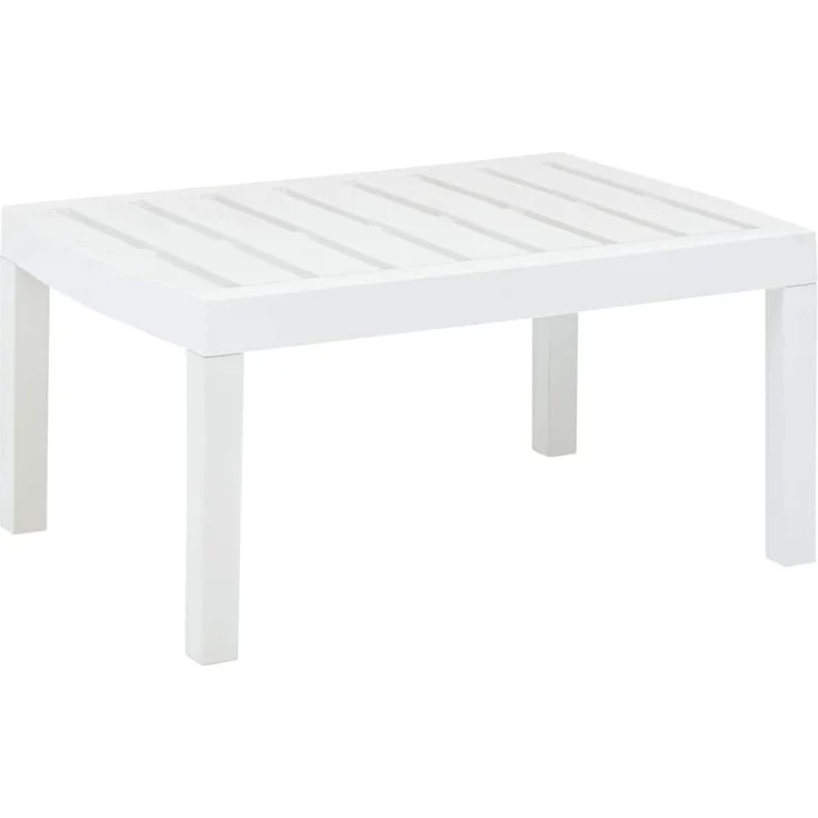 Gartentisch, Balkontisch, Beistelltisch Weiß 78x55x38 cm Kunststoff – Bild 1