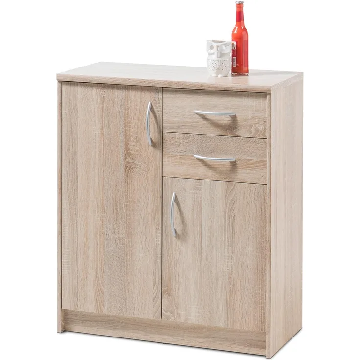 Kommode >Olli< in Sonoma-Eiche - 74x86x35cm (BxHxT)