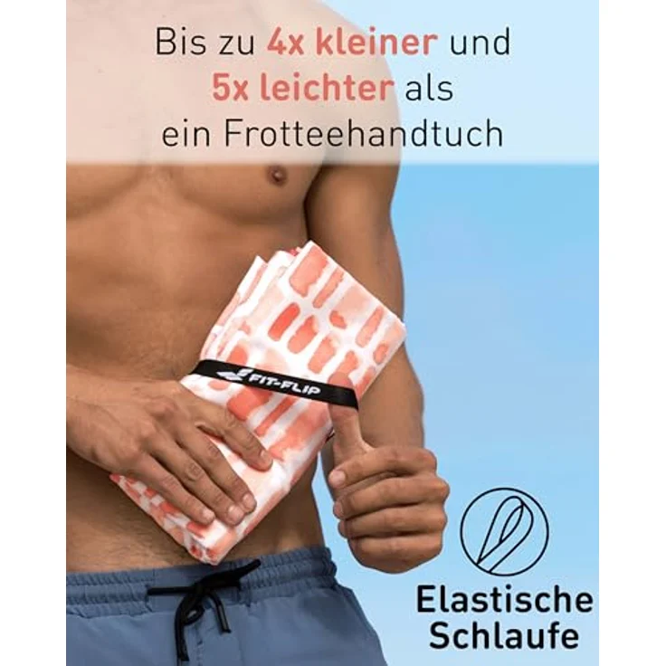 Fit-Flip Strandtuch XXL Dunes, Mikrofaser, leicht und schnelltrocknend, 100% recyceltes Handtuch 200x90cm – Bild 5