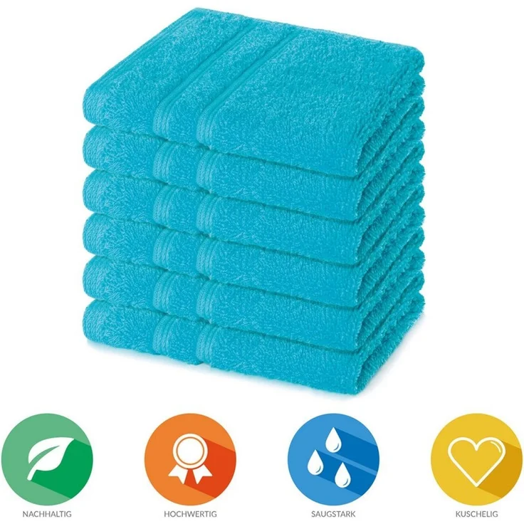 Lavea Seiftuch Bali, 30x30cm aus 100% Bio-Baumwolle, einzigartig weiche Seiftücher mit Aufhänger (Set, 6-St), hochwertige und nachhaltige Premium Waschlappen - schonende Reinigung – Bild 2