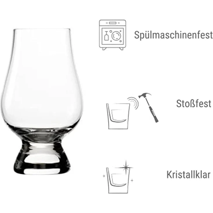 Stölzle Whiskyglas Glencairn Glass, 3-tlg, Kristallglas, Höhe 11,5 cm, Inhalt 190 ml, 3-teilig – Bild 3