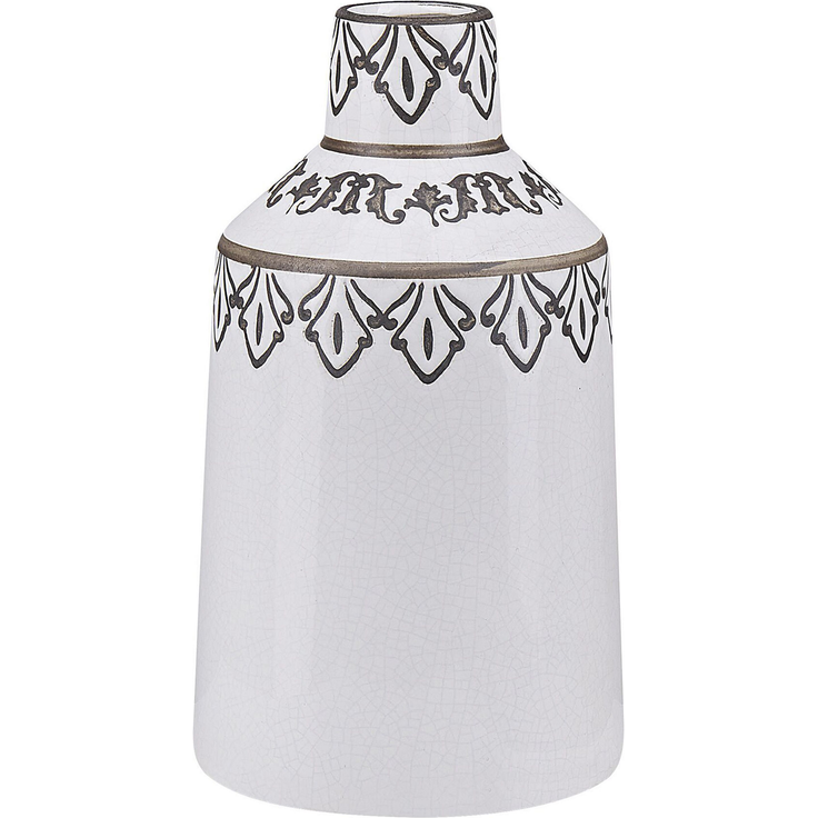 Blumenvase AMISOS 25 cm Steinzeug Weiß