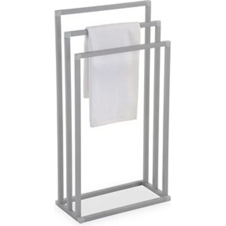 IDIMEX Handtuchständer KUNO, Handtuchhalter ohne Bohren, freistehend mit 3 Stangen aus Metall grau – Bild 5