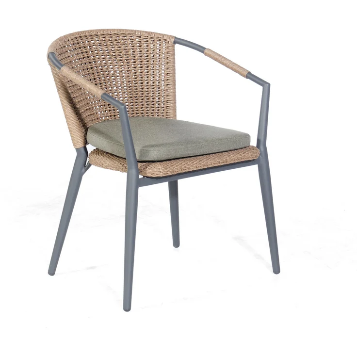 Sonnenpartner Diningsessel Lexington Aluminium mit Polyrope natural-honey Relaxsessel Garten-Sessel – Bild 1