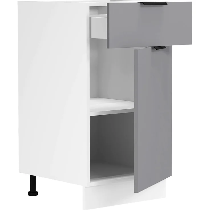 VCM Küchenmöbel Unterschrank Fasola 919297 Weiß / Anthrazit H. 82 x B. 40 x T. 46 cm – Bild 4