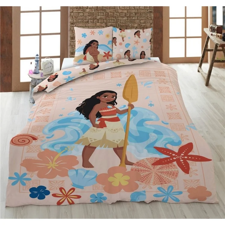 Disney Vaiana Bettwäsche 140x200 + Kissen 65x65 cm Kinder Bettset Polycotton – Bild 1